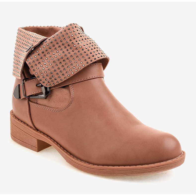 Cizme roz cu cataramă și știfturi GG-43P 1 Cizme roz cu cataramă și știfturi GG-43P 1