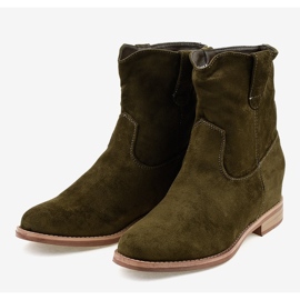 NC837 cizme alunecate din piele de căprioară verde 2 NC837 cizme alunecate din piele de căprioară verde 2