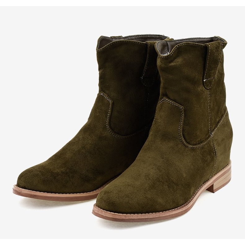 NC837 cizme alunecate din piele de căprioară verde 2 NC837 cizme alunecate din piele de căprioară verde 2