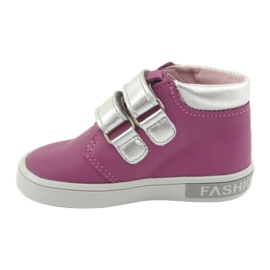 Botine Mazurek Velcro roz gri 2