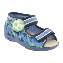 Pantofi pentru copii Befado galbeni 350P002 albastru verde 1