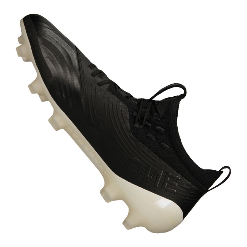 Ghete de fotbal Puma One 19.1 Lth Fg / Ag M 105479 02 negru negru 1 Ghete de fotbal Puma One 19.1 Lth Fg / Ag M 105479 02 negru negru 1