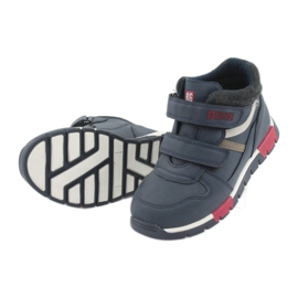 Pantofi sport velcro Big Star 374065 bleumarin alb roșu albastru marin 5