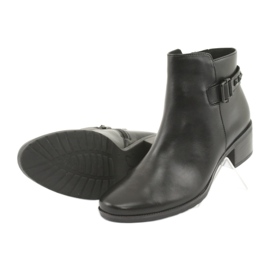 Cizme de piele pentru femei Caprice cu știfturi 25433 Negru 4