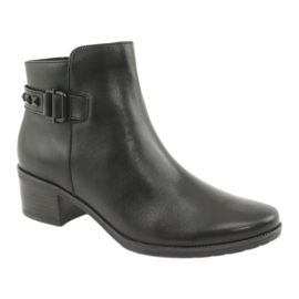 Cizme de piele pentru femei Caprice cu știfturi 25433 Negru 1
