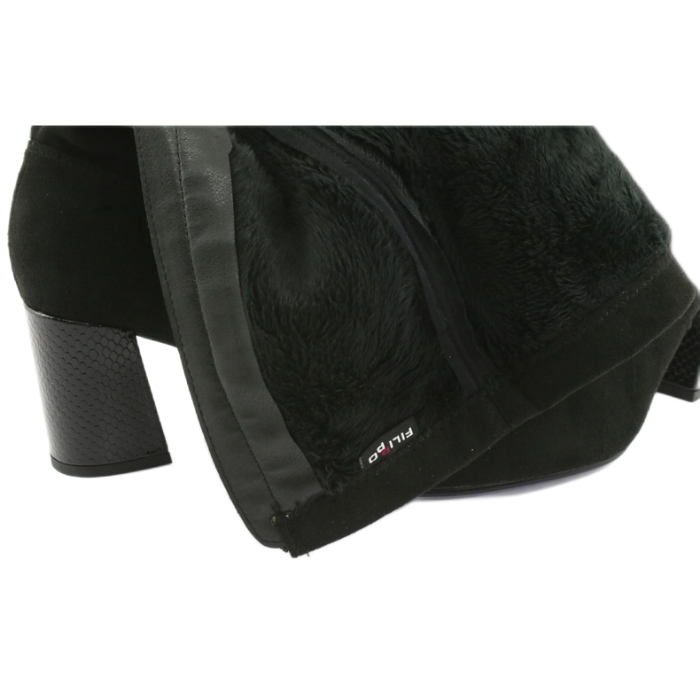 Cizme negre Filippo 1028 până la genunchi negru 4 Cizme negre Filippo 1028 până la genunchi negru 4