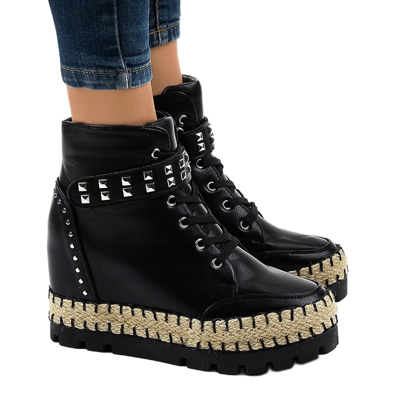 Cizme negre pentru femei, trapper AJ-547 negru 1