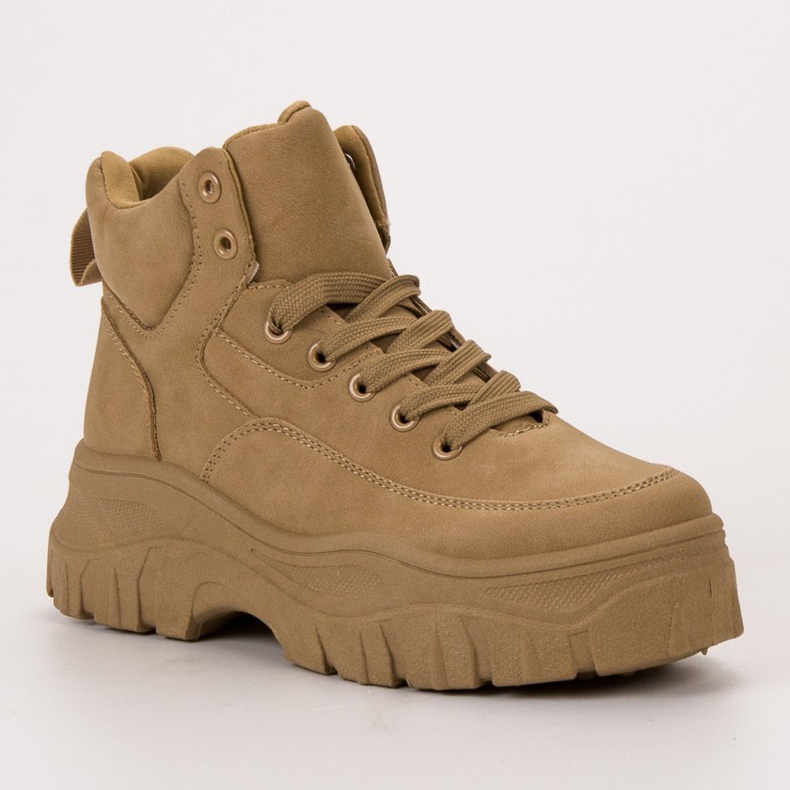 Kylie Încălțăminte cu dantelă pe platformă maro 1