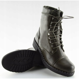 Cizme verzi cu știfturi B0-193 Verde 1