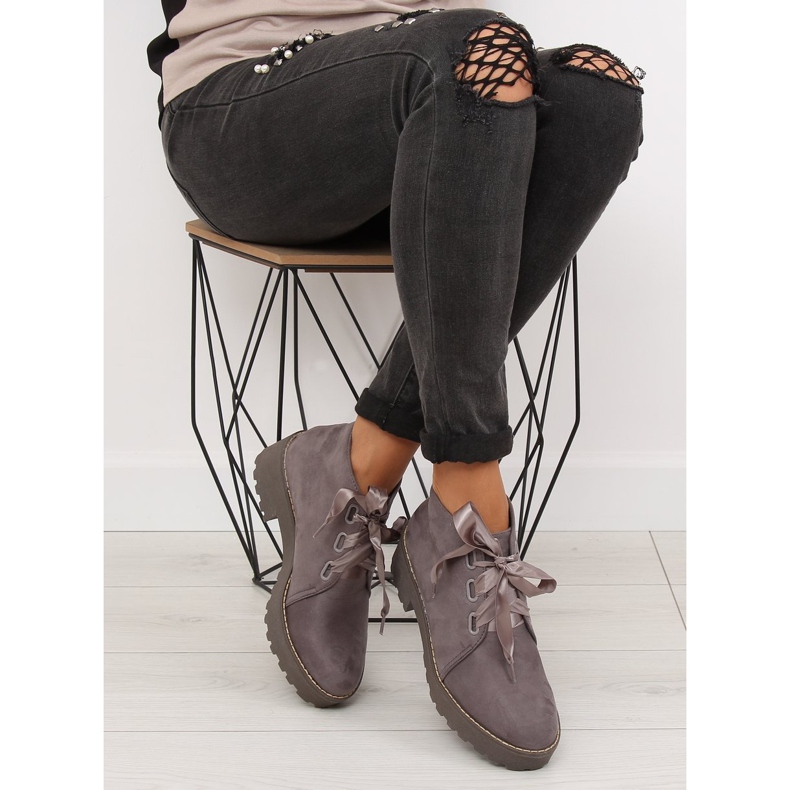 Cizme gri pentru femei gri LL219 Gri 1