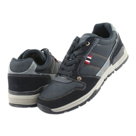 Pantofi sport American Club AA08 bleumarin albastru marin gri 3