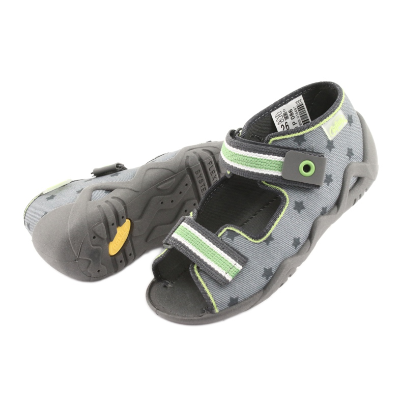 Pantofi pentru copii Befado galbeni 250P086 gri verde 5