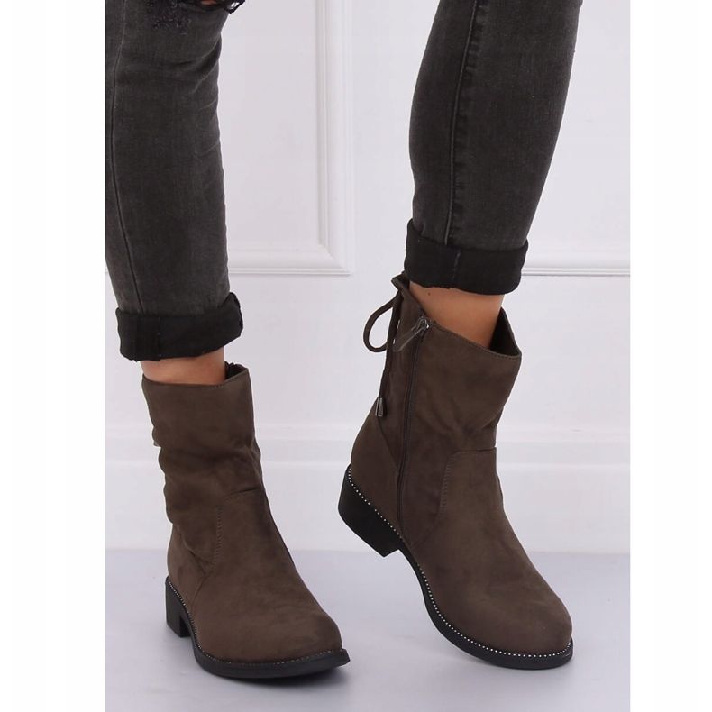 Cizme de damă verzi în kaki 7378-PA Verde 2