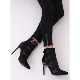 Cizme negre pe un știft negru BKKX1150 Negru 2