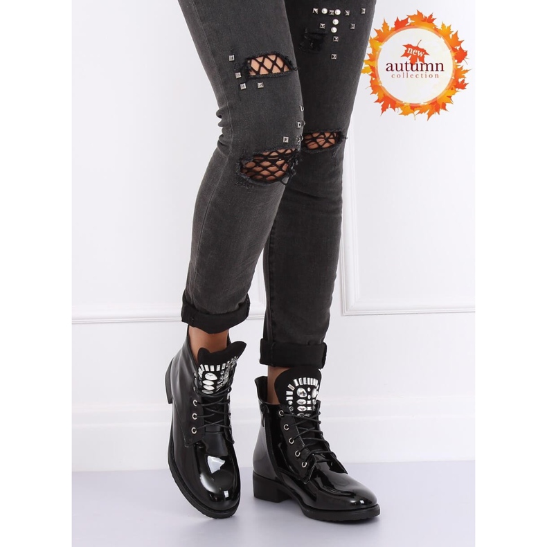 Cizme de damă lacate negre NC866 Negre negru 1