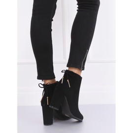 Cizme elegante negre cu toc înalt NS055P Negru 1