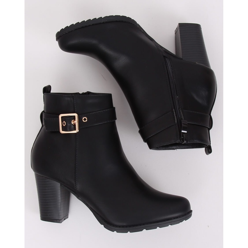 Cizme negre cu toc înalt F169 Negru 2