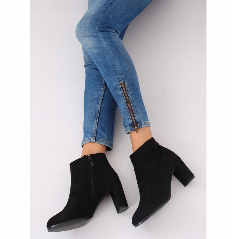 Cizme negre clasice cu toc înalt A6801 Negru 2