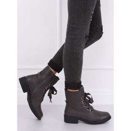 Cizme gri cu dantelă gri ZX2805 Gri 1 Cizme gri cu dantelă gri ZX2805 Gri 1