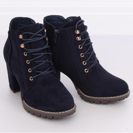Cizme cu toc înalt de culoare albastru 995-30 Navy albastru marin 1