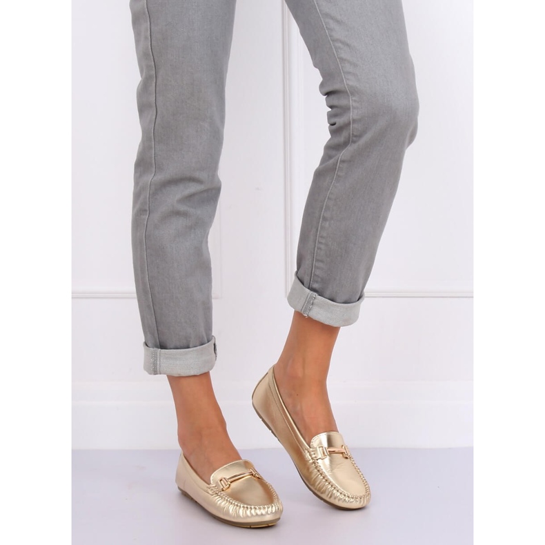 Mocasini dama aurii L7189A aurii de aur 1