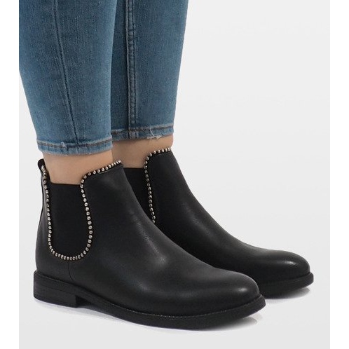 Ghete izolate negre cu bandă elastică 1003-PA negru 1