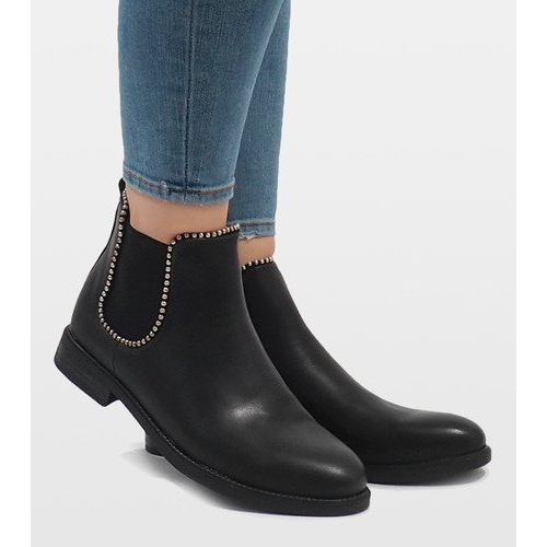 Ghete izolate negre cu bandă elastică 1003-PA negru 2