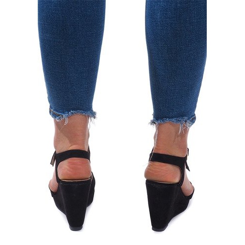 Sandale Wedge C-012 Negru 1