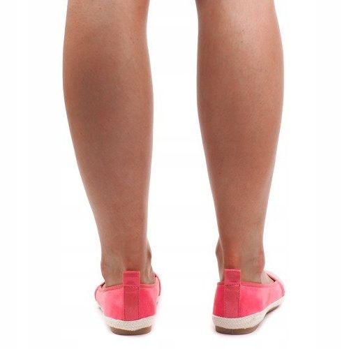 Espadrile cu balerini din piele de căprioară 889-103 Roz 2