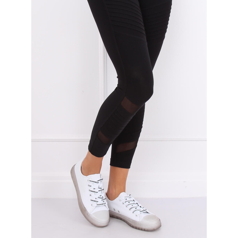 Adidași de damă albi și gri B111-2 ALB / GRI 1