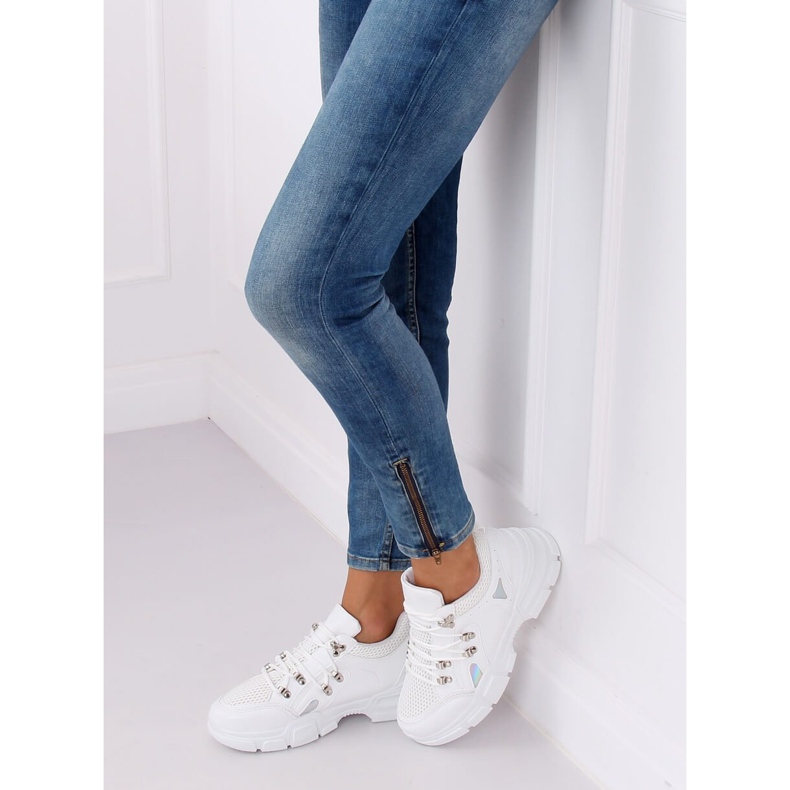 Alb CB19080 Pantofi sport albi 2 Alb CB19080 Pantofi sport albi 2