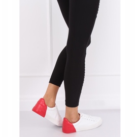 Adidași de damă albi și roșii A88-29 W-RED roșu 2