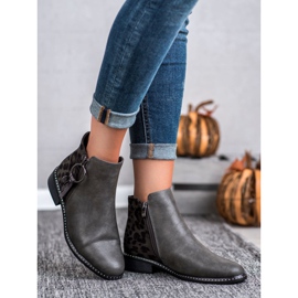 Filippo Cizme elegante cu fermoar gri 2