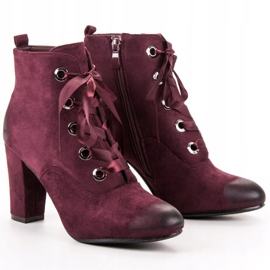 Vinceza Cizme din piele de căprioară burgundă roșu 1 Vinceza Cizme din piele de căprioară burgundă roșu 1