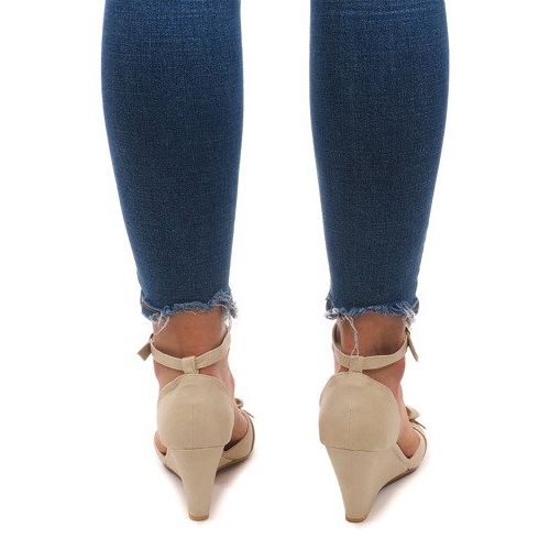 Sandale Wedge F1-43 Bej 2