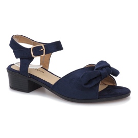 Sandale cu toc înalt de culoare bleumarin de la Noemia albastru marin 1