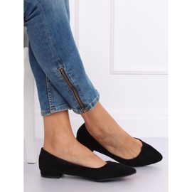 Balerini cu degetele de la picioare migdale negru RC-76 Negru 1