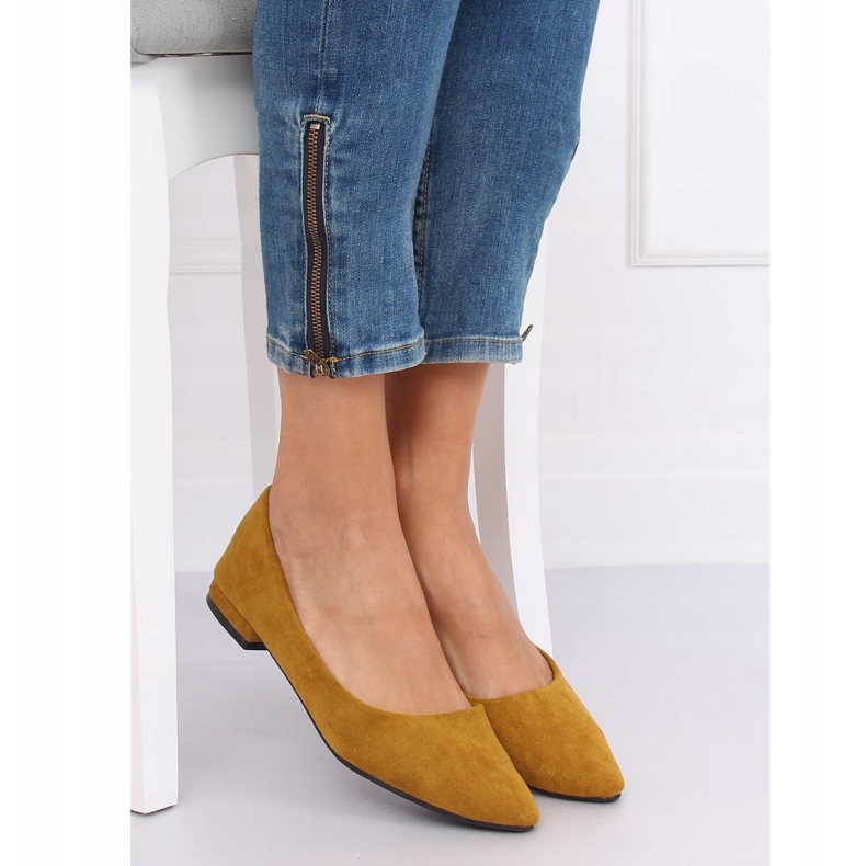 RC-76 Ballerine galbene cu degetele de la picioare de migdale 2