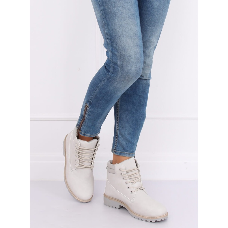 Cizme din lemn de culoare gri pentru femei W-3033 Gri 1