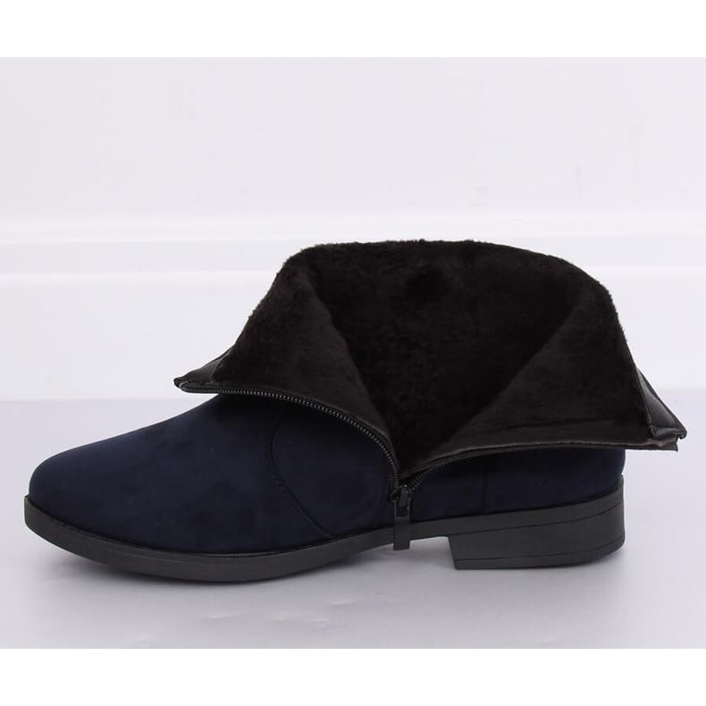 Cizme din piele de căprioară albastru marină MP-53 Albastru 2