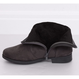 Cizme dama din piele intoarsa gri MP-53 Gri 1