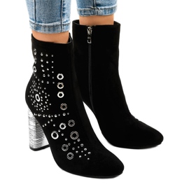 Ghete negre din piele de căprioară pe post AE28P negru 1 Ghete negre din piele de căprioară pe post AE28P negru 1