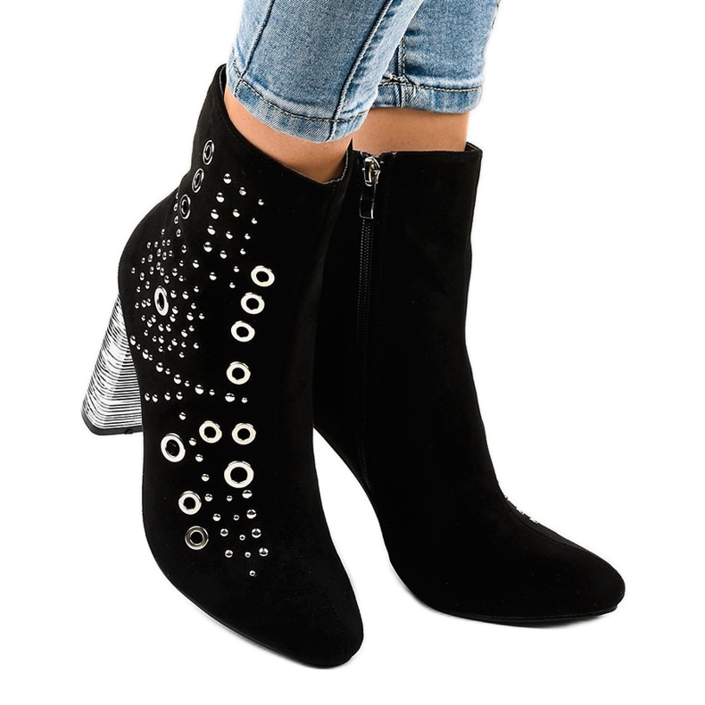 Ghete negre din piele de căprioară pe post AE28P negru 2 Ghete negre din piele de căprioară pe post AE28P negru 2