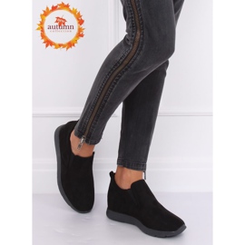 Pantofi negri pe o pană ascunsă negru ZY-7K67 Negru 1