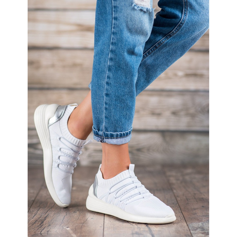 Kylie Pantofi Sport Slip-On din Textil alb 1