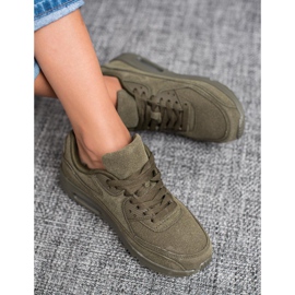 SHELOVET Pantofi sport de culoare verde închis 1