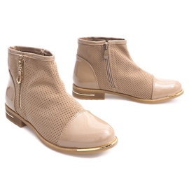 Cizme elegante deschise B8107 Bej 1 Cizme elegante deschise B8107 Bej 1