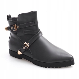 Cizme elegante calde cu cataramă HW13 Gri 2