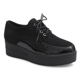 Cizme Creepers Pe Platforma MJ1358 Neagră negru 1