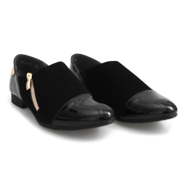 Pantofi clasici cu fermoar MS164 negru 1